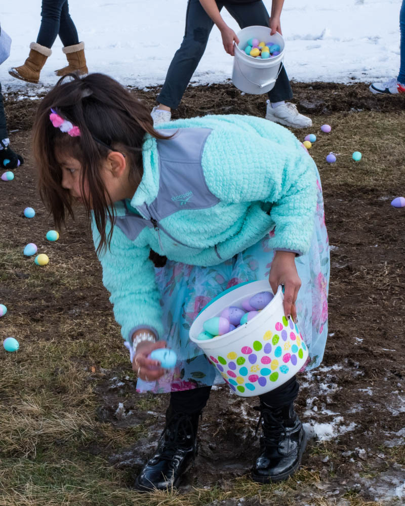 grabbing eggs