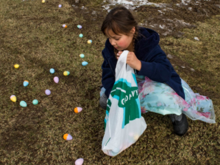 bagging Easter eggs