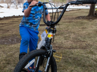 Boy with bike