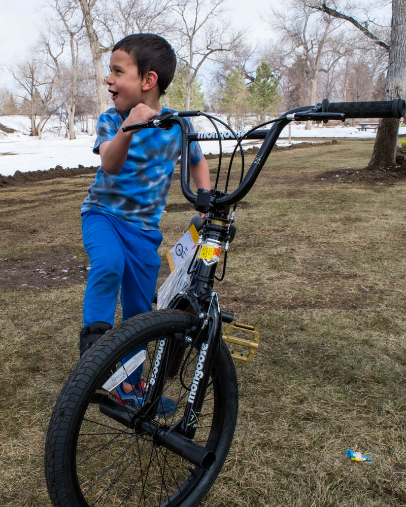 Boy with bike